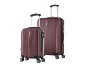 InUSA San Francisco SL 2 Piece Light Hardside Spinner Luggage Set Wine