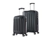 InUSA Philadelphia SL 2 piece Lightweight Hardside Spinner Luggage Set Black