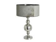 Urban Designs Tallinn Nickel and Natural Cowskin Fur Table Lamp