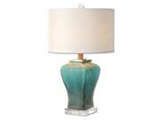 Uttermost Valtorta Blue Green Glass Table Lamp