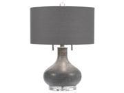 Uttermost Canelo Distressed Black Glass Lamp