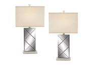 Urban Designs Chrome Mirror 26 Table Lamp Set of 2