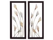 Casa Cortes Bloom Large Hand crafted LED Lighted Metal Wall Art Decor Set of 2