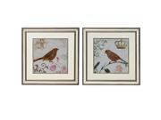 Urban Designs Morning Birds Square Decorative Wall Art Set of 2