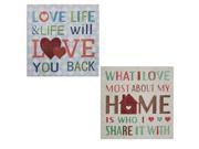 Love Life and What I love Canvas Wall Art Decor Set of 2