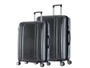 InUSA SouthWorld ML 2 piece Hardside Spinner Luggage Set Dark Gray Carbon