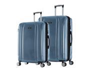 InUSA SouthWorld ML 2 piece Hardside Spinner Luggage Set Blue Carbon