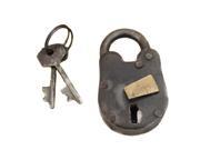 Miniature Handcrafted 2.5 H Reproduction Antique Lock Padlock With Keys