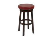 Urban Designs 30 Faux Leather Round Barstool Red