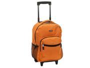 Rockland 17 inch Rolling Carry On Backpack Orange