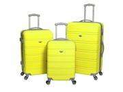 American Green Travel 3 PC Hardside Spinner Luggage Set with TSA Lock Yellow
