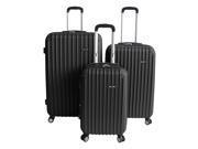 Kemyer 700 Series 3 Piece Expandable Hardside Spinner Luggage Set Black