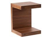 Urban Designs Walnut Open C Design SideTable Nightstand