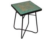 Urban Designs Mosaic Turquoise Square Accent Table