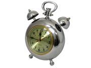 Captain Ship s Time 12.5 Polished Nickel Metal Table Clock