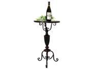 SoHo Midnight Black Silhouette Wood Metal Accent Table