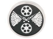 Urban Designs Industrial Gears Black Round Wall Clock