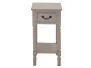 Urban Designs Lena Square 30 Inch Wood Accent Table Light Grey