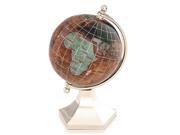 3 Gemstone Globe with Gold Colored Contempo Stand Copper Amber Ocean