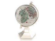 3 Gemstone Globe with Gold Colored Contempo Stand Opal Opalite Ocean