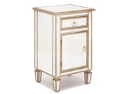 Urban Designs Gold Mirrored Cabinet Side Table