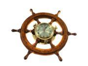 Nautical Captain s Ship 26 Wheel Porthole Wall Mounted Clock