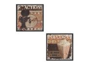 Urban Designs Action and Popcorn Wood Wall Decor Set of 2
