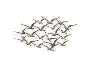 Urban Designs Flying Flocking Birds 45 Wide Metal Wall Art