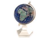 3 Gemstone Globe with Gold Colored Contempo Stand Caribbean Blue Ocean