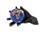 The World In Your Hand 4 Gemstone Globe Gunmetal Hand Caribbean Blue Ocean