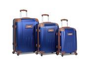 Dejuno Quest 3 Piece Hardside Spinner Luggage Set with TSA Lock Navy