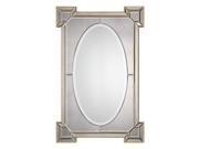 Uttermost Matilda 28 w x 42 h Antiqued Gold Mirror with Petite Wood Frame