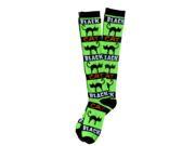 My Halloween Womens Green Black Cat Knee Socks Long Socks Halloween Socks