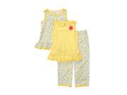 Carters Infant Girls 3 Piece Sleepwear Set Yellow Flower Pajamas Baby PJs