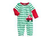 First Impressions Infant Boys Green Christmas Tree Truck Coverall Sleeper 0 3m