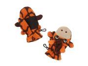 CP Infant Boys Orange Microfleece Giraffe Mittens