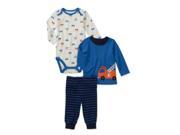 Carters Infant Boy Fire Truck Outfit Creeper Pants T Shirt NB
