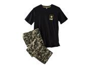 Mens Army 2 Piece Sleep Set Fleece Lounge Pants T Shirt Pajamas XXL