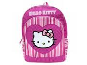 Hello Kitty Pretty Pink Stripe Backpack Kids Travel School Back Pack