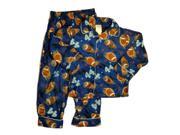 Arizona Boys Blue Flannel Football Pajamas Sports Sleepwear Set PJs 4