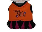 Cheerleader Dog Costume Orange Rah Rah Ruff Pet T Shirt Cheer Dress Medium