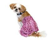Punk Rock Dog Costume Pink Leopard Print Pet Outfit Choker M