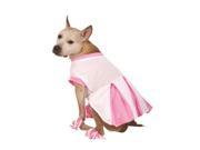 Rubies Dog Cheerleader Costume Pink Cheer Leader Pet Outfit Pom Pom Anklets M