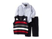 Nautica Infant Boys Dress Up Outfit Corduroy Pants Stripe Vest Shirt 6 12m