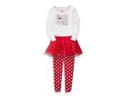 Carters Infant Girls Red Santa Love Me Outfit Pants Tutu Skirt Glitter Shirt