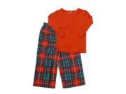 Infant Toddler Girls Red Plaid Sleepwear Set Holiday Pajamas