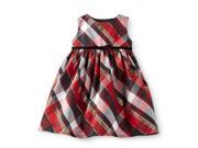 Carters Infant Girls Red Plaid Sleeveless Tafeta Party Dress