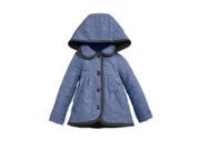 London Fog Infant Girls Quilted Periwinkle Blue Rose Barn Jacket Light Coat
