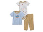 Carters Infant Boys 3 Piece Tiger Wild About Mom Creeper Pants T Shirt Set 0 3 Months