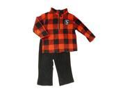 Carters Infant Boys 2 Piece Junior Ranger Outfit Red Plaid Fleece Jacket Pants